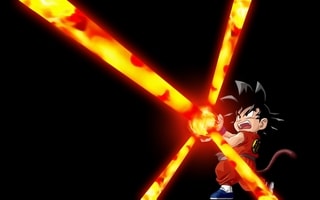 Goku Fire Kamehameha Wallpaper