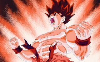 Son Goku Powering Up Wallpaper