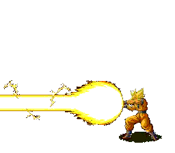 Goku Super Saiyan aura Kamehameha
