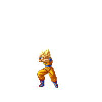 Goku Super Saiyan energy explosion