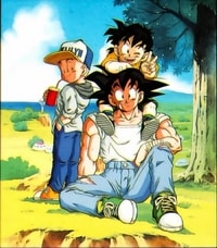 Goku Gohan Crilin Momento Di Relax