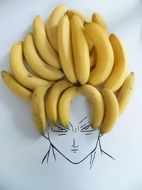Goku Super Saiyan Casco di Banane Immagini Divertenti