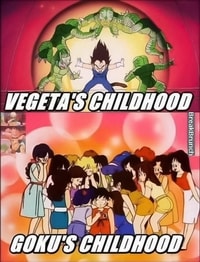 L'Infanzia di Goku e di Vegeta... Immagini Divertenti