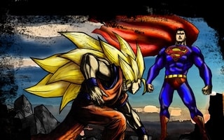 Superman vs Son Goku Wallpaper